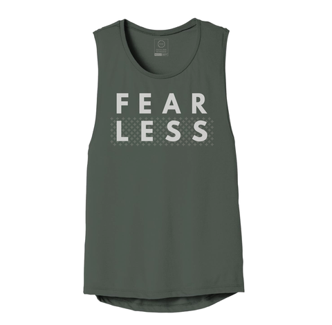 FEARLESS MILITARY GREEN MUSCLE TANK