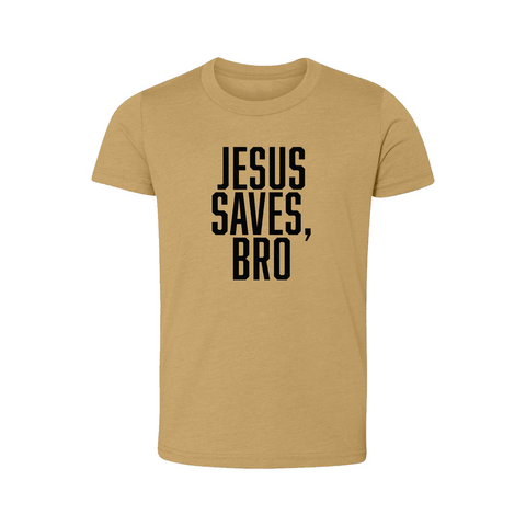 BOYS JESUS SAVES BRO- GOLD